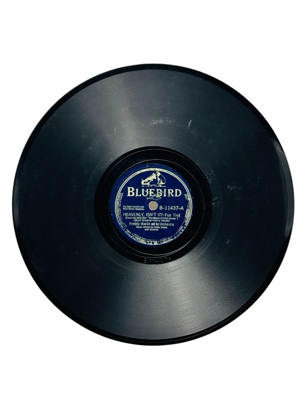 Freddy Martin Heavenly Isnt It? 10 Inch Shellac 78 RPM Bluebird B-11437 VG